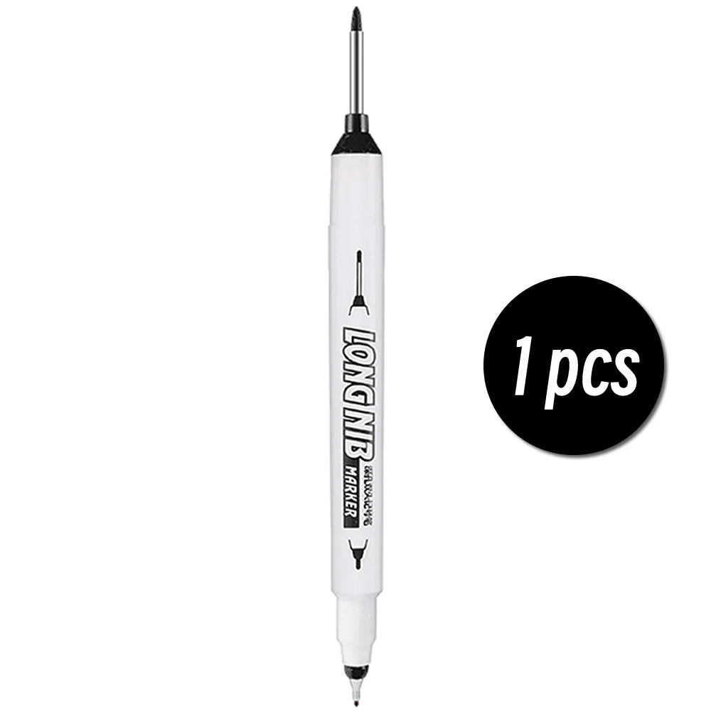 20mm Double-Tip Deep Hole Long Head Nib Markers For Metal Pen Waterproof Bathroom Woodworking Decoration Multi-Purpose - 1 pc