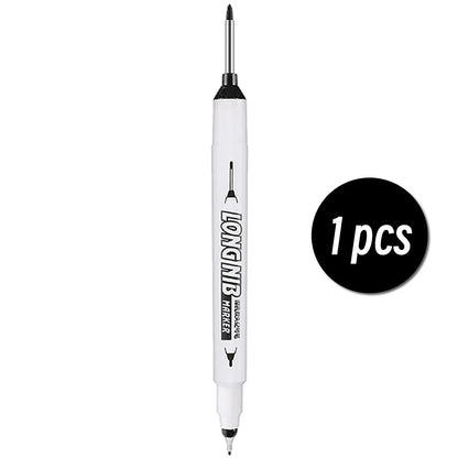 20mm Double-Tip Deep Hole Long Head Nib Markers For Metal Pen Waterproof Bathroom Woodworking Decoration Multi-Purpose - 1 pc