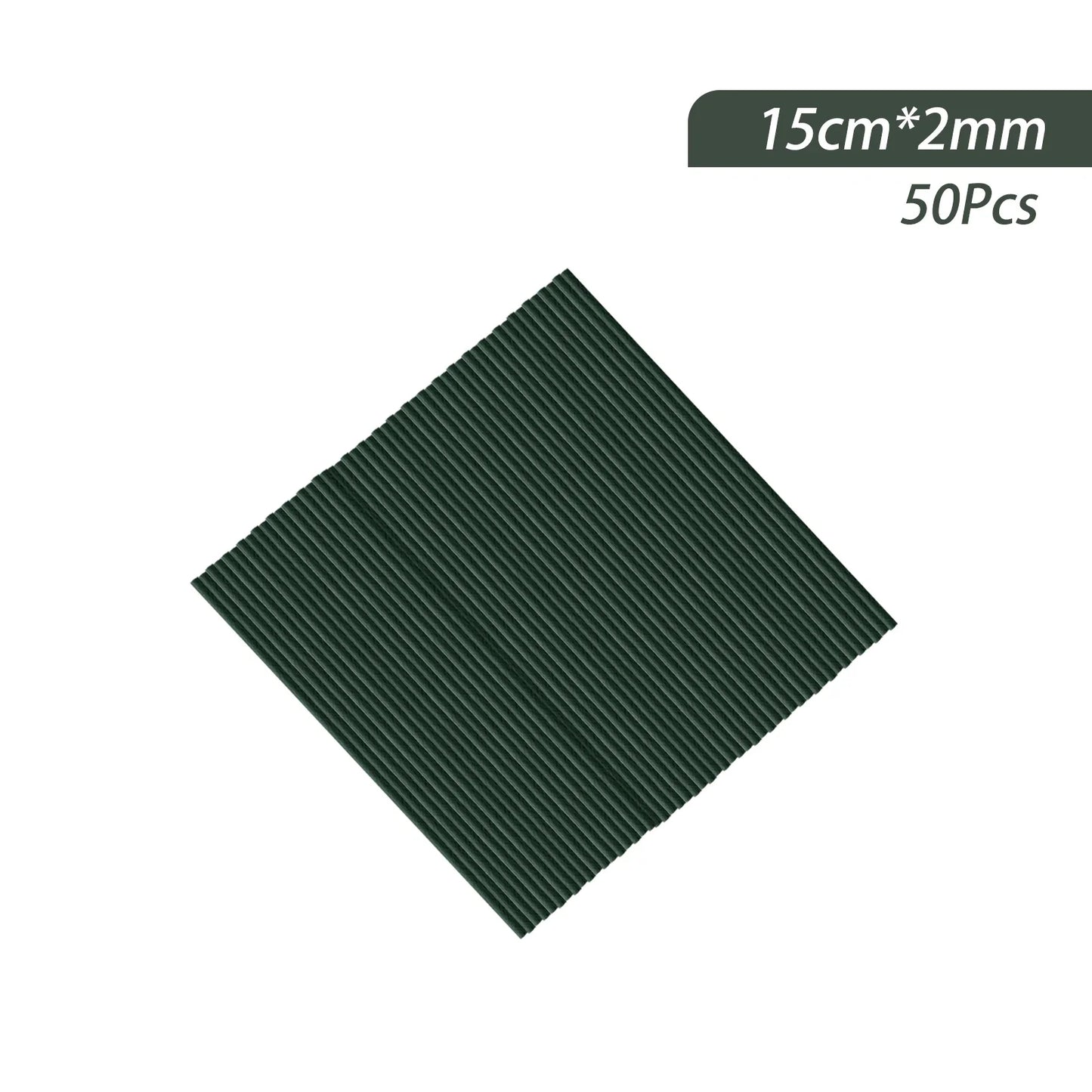 50pcs 15/20/25/30/40cm Artificial Green Flower Stems DIY Floral Material Handmade Wire Stem Accessoies For Wedding Home Decor