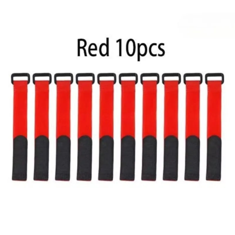 10pcs/set Reusable Fishing Rod Tie Holder Strap Hook Loop Ties Belt Fishing Rod Strapping Wrap Band Outdoor Fish Tool