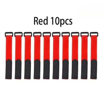 10pcs/set Reusable Fishing Rod Tie Holder Strap Hook Loop Ties Belt Fishing Rod Strapping Wrap Band Outdoor Fish Tool