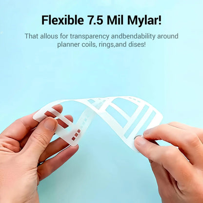 3 Pack Handmade Flexible Record Template – Multifunctional Mylar Stencils for Journal/Scrapbooking/Daily Planning & Drafting