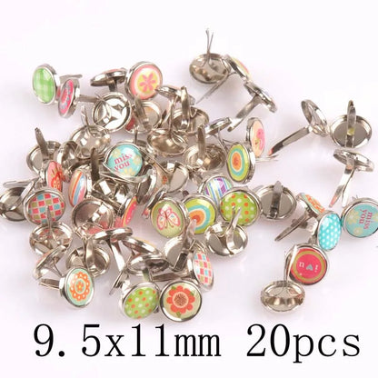 mix vintage Diy Brads Scrapbooking Embellishment Fastener Brad Metal Crafts Decoration CP2583