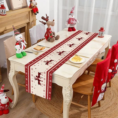 Christmas Table Runner Merry Christmas Decoration for Home Xmas Party Decor 2025 Navidad Notal Noel Ornament Happy New Year 2