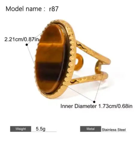 Fashion Simple Stainless Steel Rings For Women Gold Color Smooth Geometric Open Rings Arc Rings Diamonds Jewellery Ring Gift 