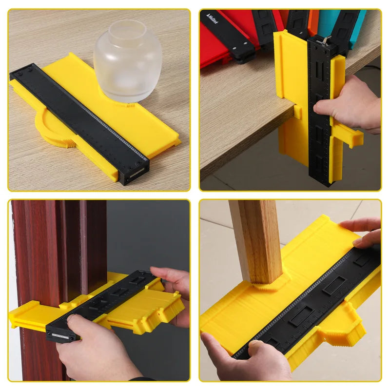 Contour Gauge Cutting Template Multi-Functio Measuring Instrument Woodworking Tool Tiles Measure Ruler Construction Contour T