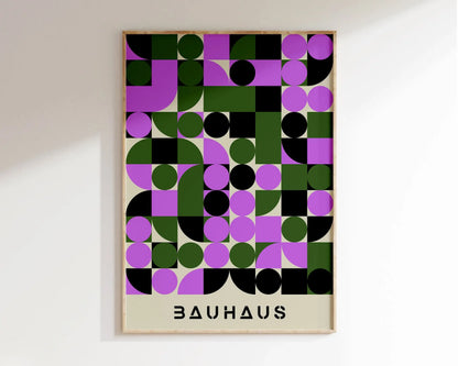 Mid Century Bauhaus Geometric Canvas Prints Poster Retro Abstract Wall Art Painting Pics for Modern Living Room Home Decorati