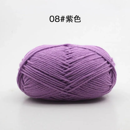 Crochet Milk Cotton Yarn, 50g 4ply Knitting Yarn, Soft Yarn for Sweaters, Scarves, Hats, DIY Craft Projects, Cozy Crochet Thr