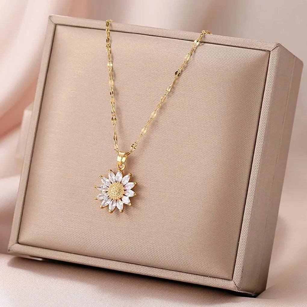 Elegant Sunflower Necklace Gift Set - Celebrate Love, Loyalty