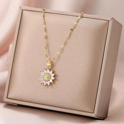 Elegant Sunflower Necklace Gift Set - Celebrate Love, Loyalty