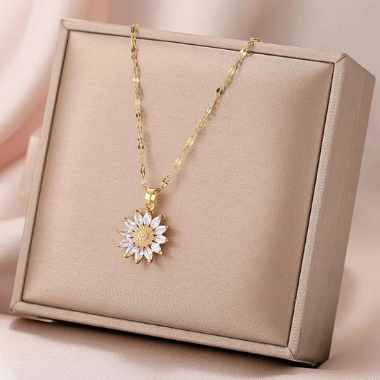 Elegant Sunflower Necklace Gift Set - Celebrate Love, Loyalty