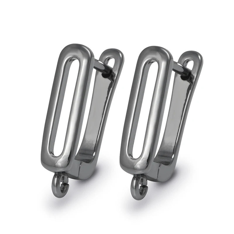 Silver Color Brass Earring Hooks for DIY Jewelry Making Handmade Silver Color Jewelry Accessories Findings Eawires - Gun Blac