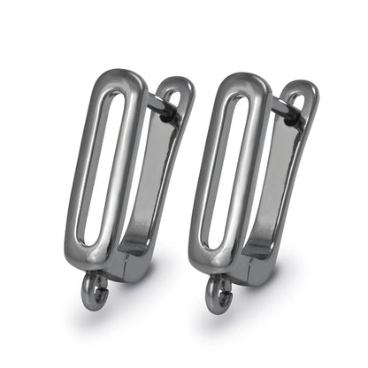 Silver Color Brass Earring Hooks for DIY Jewelry Making Handmade Silver Color Jewelry Accessories Findings Eawires - Gun Blac