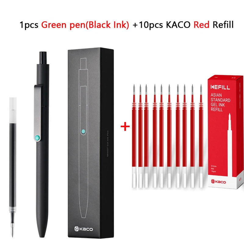 KACO 0.5mm MIDOT Gel Ink Pens, Quick-drying Press Smooth Writing Pen, High Volume for Taking Exams Grading Homework Doing Pap