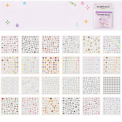 Mr Paper,kawaii Mini Deco Sticker Book scrapbooking stickers stickers aesthetic cheap stationery supplies journaling statione