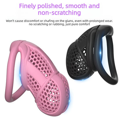 Male Chastity Cage Breathable Honeycomb Design With Removable Lock Cock Cage Comfortable Anti Pinch BDSM For Men Adult Sex To