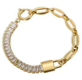 Stainless Steel Heart-shaped Ladies Elegant Bracelet For Women Crystal Bangle