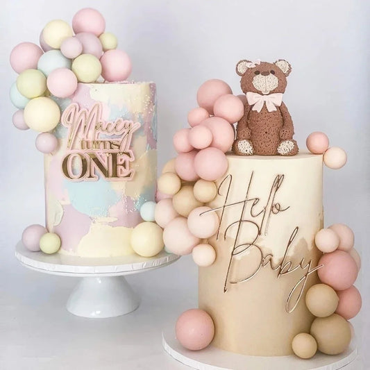 20 Pcs Ball Cake Topper Decorations Mini Balloons Cake Topper Sticks Gold Balls Cake Picks Cake Topper Balls Cake Decorations
