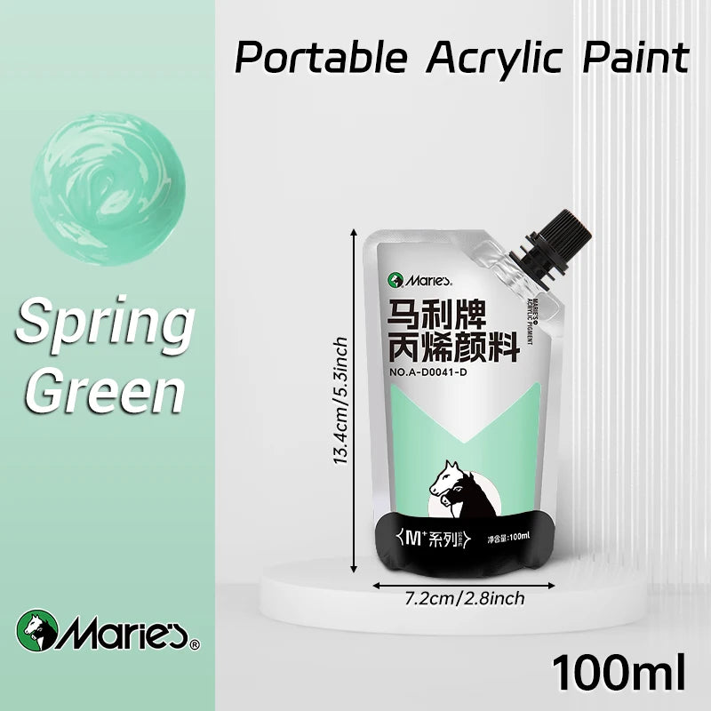 100ml Marie's Acrylic Paint,Assorted Colors,Waterproof,Pigments for DIY Craft,Rock,Wood,Professional Pigments for Adults,Arti