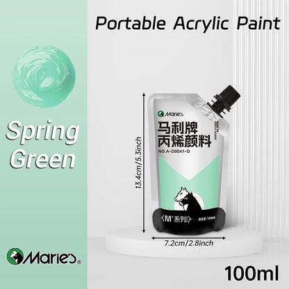 100ml Marie's Acrylic Paint,Assorted Colors,Waterproof,Pigments for DIY Craft,Rock,Wood,Professional Pigments for Adults,Arti