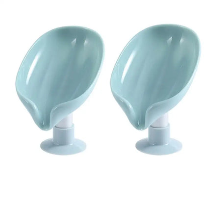 2pcs Soap Box Creative Draining Soap Storage Rack Punch Free Suction Cup Personalized Cute Household Shelf Bathroom Artifact 