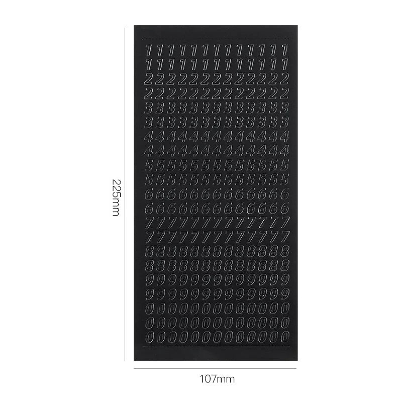 1 Sheets Journaling Stationery Stickers PVC Letter Number Greeting Card Decoration Scrapbooking School Supplies - 16