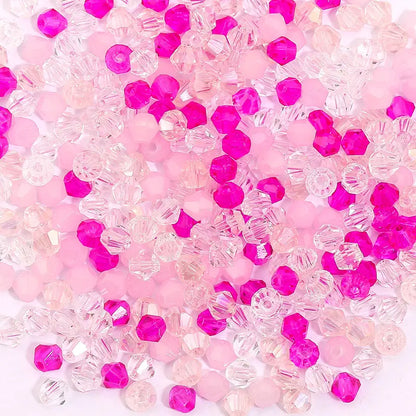 100Pcs 4MM Glass Bicone Shaped Beads Faceted Crystal Beads for Jewelry Making Bracelet Necklace Earrings DIY Beading - 13