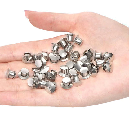 10/30/50pcs Safety Brooch Lock Metal Pins Back Keeper Caps Clasps For DIY Jewelry Making Accessories Findings Supplies Crafts