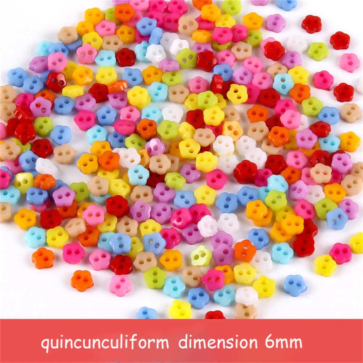 100pcsDouble hole 6mm small button, 15colors, miniature mini button, very suitable for doll clothes, baby buttons, smart butt