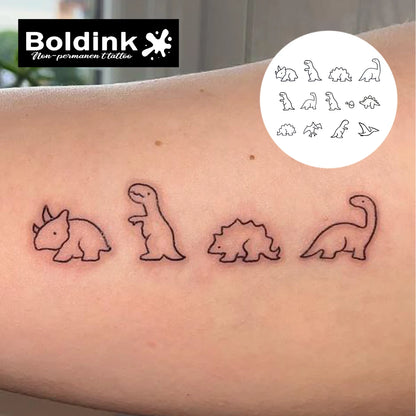 Dinosaurs Temporary Tattoo,Lasts To 15 Days New Technology Magic Waterproof Semi Permanent Sticker.