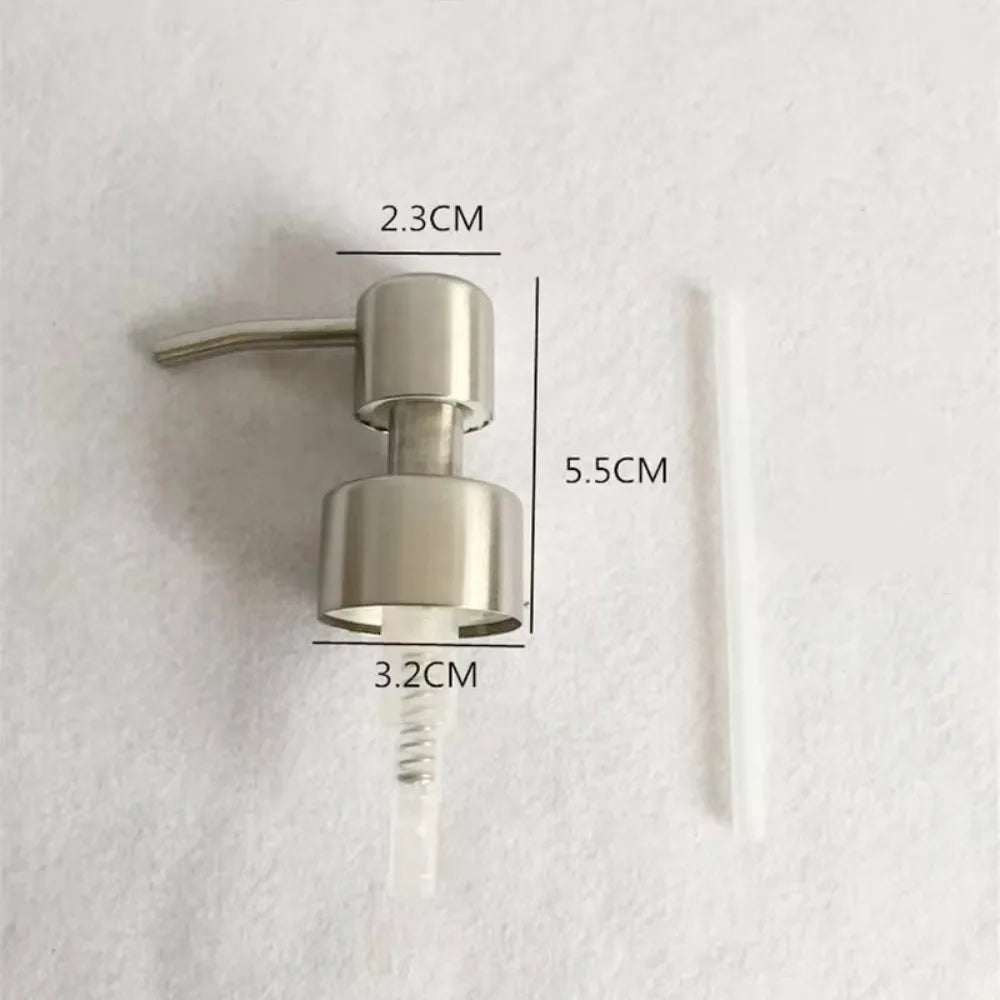 304 Stainless Steel Hand Liquid Soap Pump Dispenser Head Nozzle for Bathroom Kitchen Foam Soap Shampoo Dispenser Accessories 