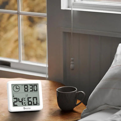 Digital Clock Desk Clock with Temperature Humidity Wall Clocks for Home Kitchen Office Desk Decorations NIDITON