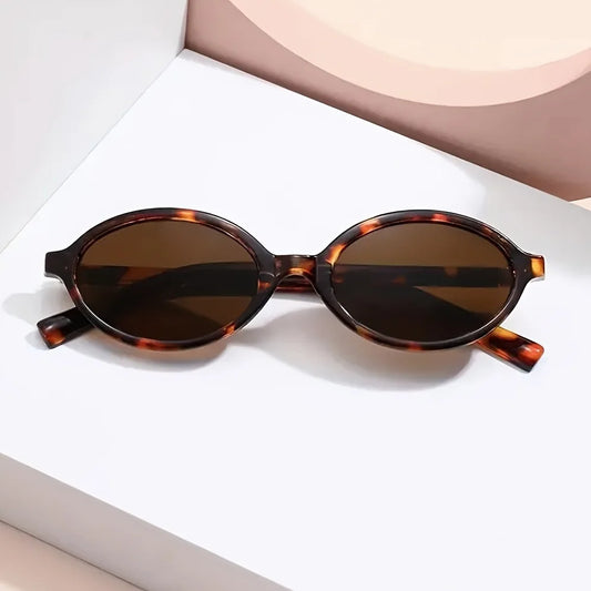 Y2K Style Oval Women'S Glasses Small Frame Fashionable Vintage with Decorate Function for Women Men