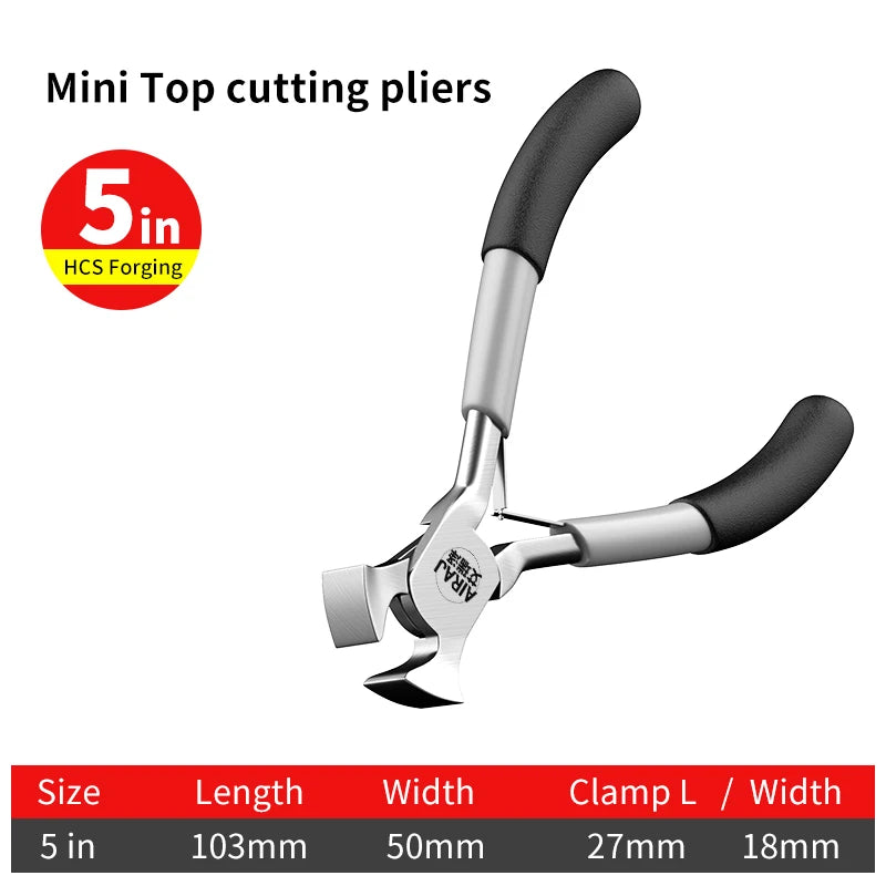 Mini Pliers Diagonal Pliers Round Bent Needle Nose Cutter Handcraft Beading Insulated Plier for DIY Small Jewelry Pliers Tool