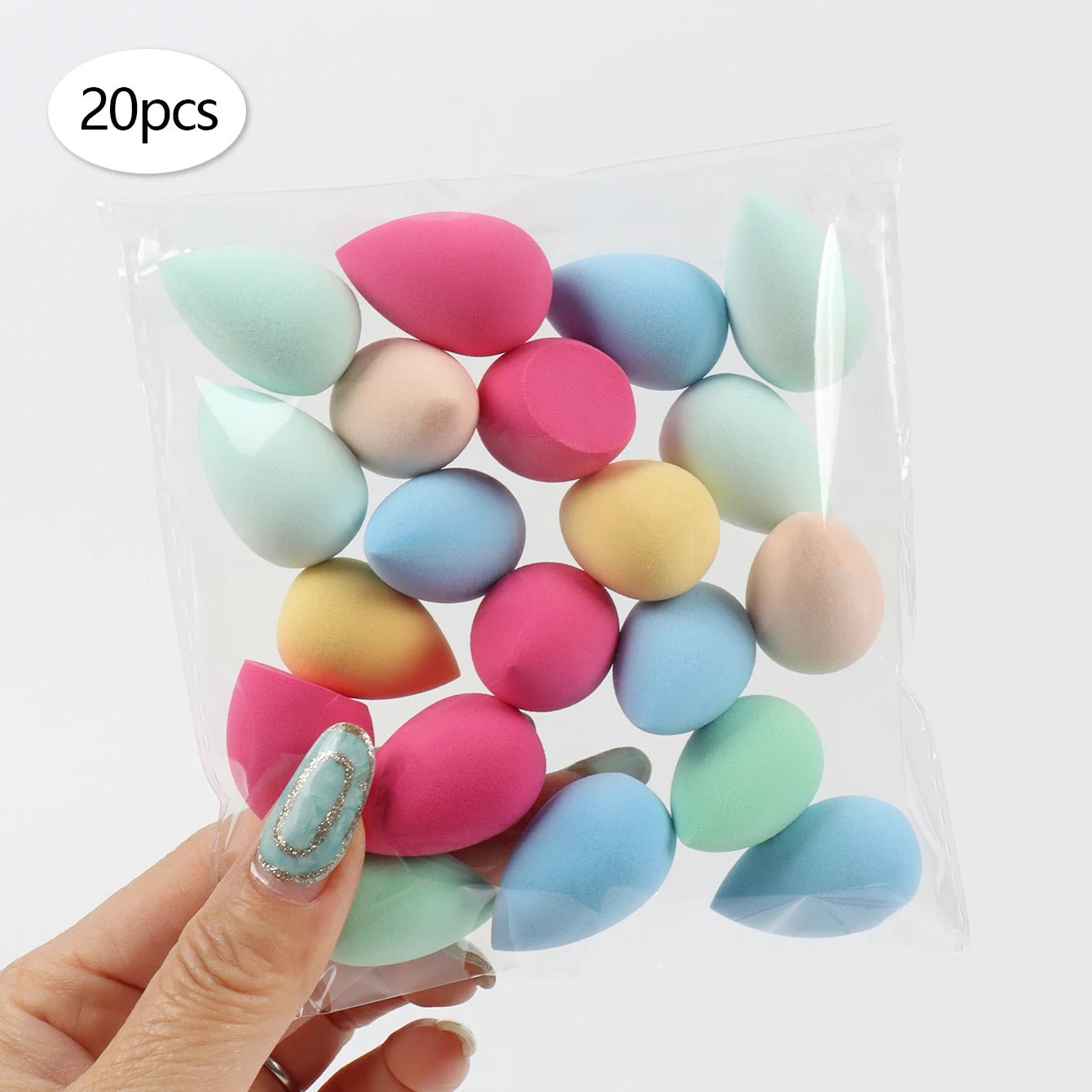 10/20/30/50/100Pcs Mini Makeup Sponge, Expands When Exposed to Water, Suitable for All Skin Types - 20Pcs C