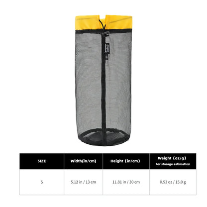 [HODR] Mesh Bags Lightweight Mesh Stuff Sack Drawstring Storage Bags Compression Pouches for Camping, Hiking, Laundry & Groce