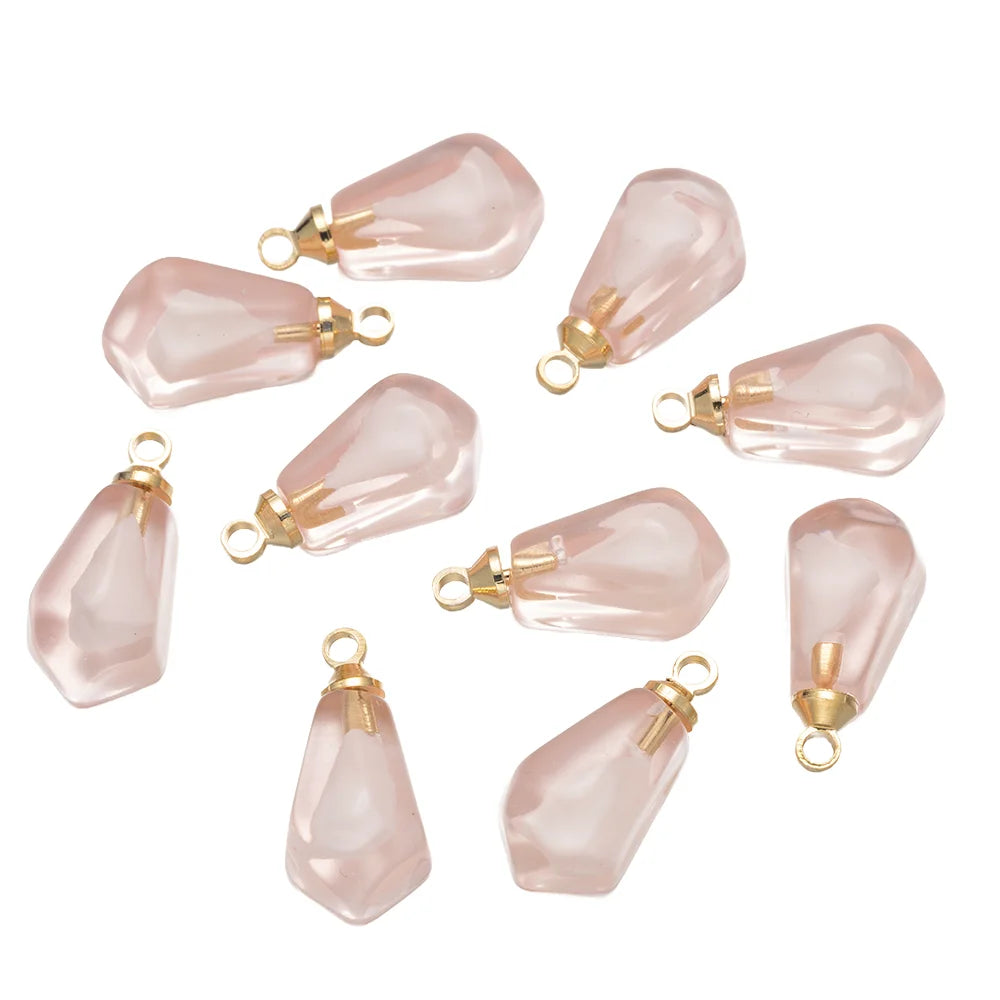10pcs Red Pink Pomegranate Seed Resin Charm Pendants for DIY Necklace Earrings Bracelet Jewelry Making - Pink