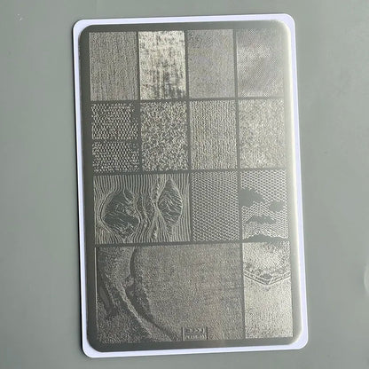 XMQ NAIL ART STAMPING PLATES LACE DESIGNS IMAGEPLATES DENIM STYLE TEMPLATE - plus193