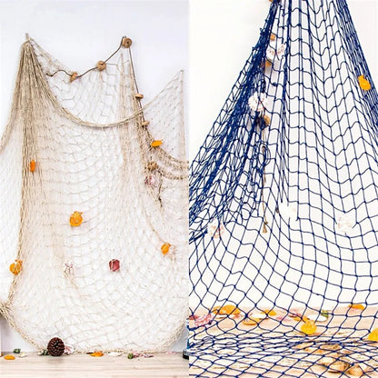 Fishing Net Wall Hangings Ornament Studio Prop Room Home Decoration Mediter Sea Stickers Marine Over The Garden Crafts Nautic
