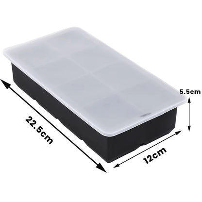 4/6/8/Grid Big Ice Tray Mold Box Large Food Grade Silicone Ice Cube Square Tray Mold Pub Wine Ice Blocks Maker Model
