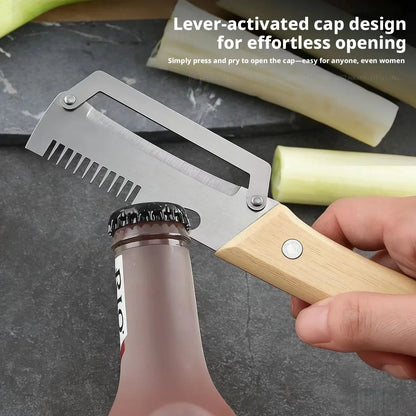 2026 New Paring Knife Ergonomic Wood Handle Knife Stainless Steel Vegetable Peeler with Wooden Handle 2-in-1 Fruit Potato Pee