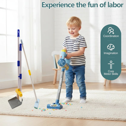 Kids Simulation Electric Vacuum Cleaner Toy Set Housekeeping Role Play Educational Toys for Toddlers Perfect Gift for Girls B