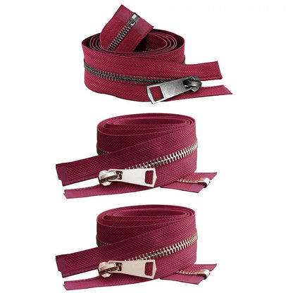 20/30/40/50/60/70/80cm 5# Colorful Open-End Auto Lock Metal Zipper DIY Handcraft For Clothing Pocket Garment Shoes
