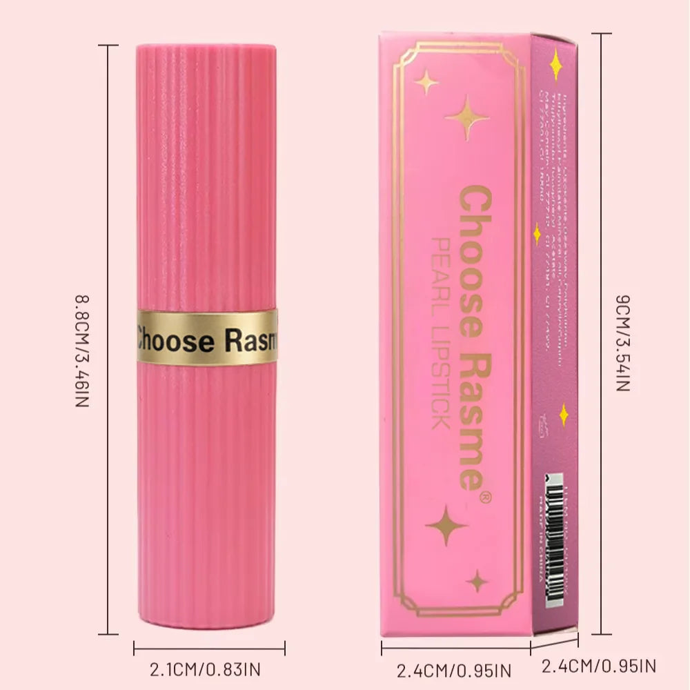 Pearlescent Pink Glitter Velvet Lipstick Metallic Waterproof Long Lasting Matte Shimmer Diamond Lipstick Women Makeup Cosmeti