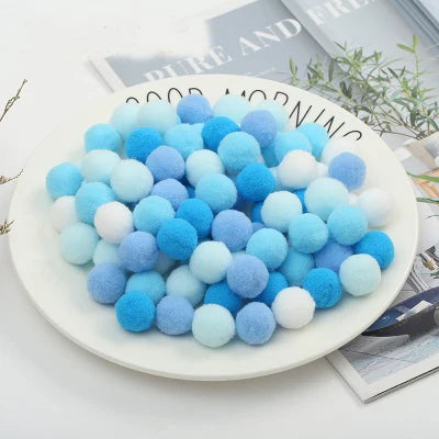 Pompoms 8/10/15/20/25/30mm Soft Pompons Colorful Fluffy Plush Craft DIY Pom Pom Fur Ball Pon Pon Home Decoration Kids Toys 10