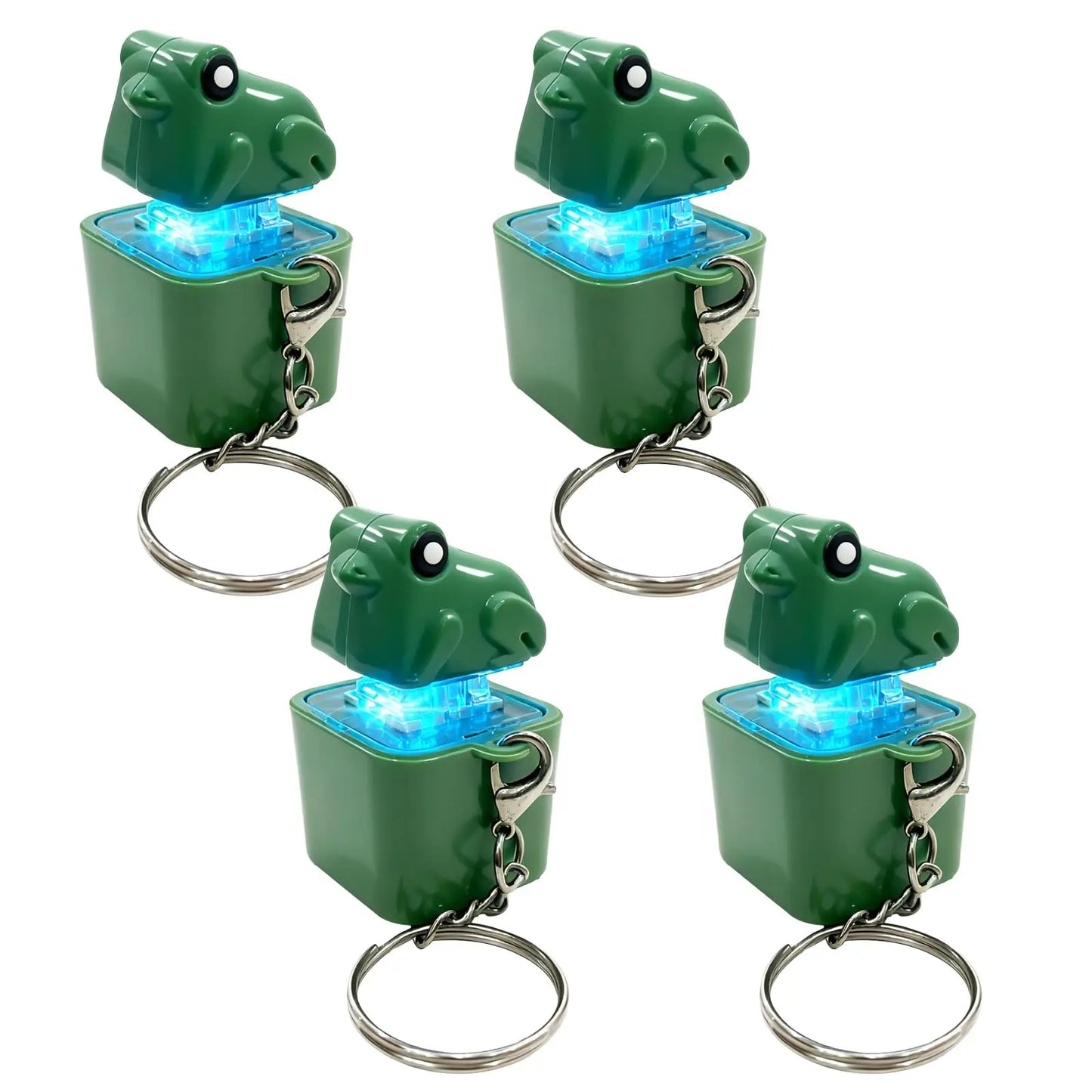 Croaking Frog Fidget Toy Keychain Rechargeable Frog Keychain with Sound & LED Lights, Funny Frog Keyboard Clicker Stress Reli