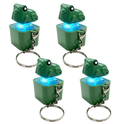 Croaking Frog Fidget Toy Keychain Rechargeable Frog Keychain with Sound & LED Lights, Funny Frog Keyboard Clicker Stress Reli