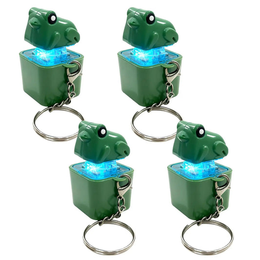 Croaking Frog Fidget Toy Keychain Rechargeable Frog Keychain with Sound & LED Lights, Funny Frog Keyboard Clicker Stress Reli