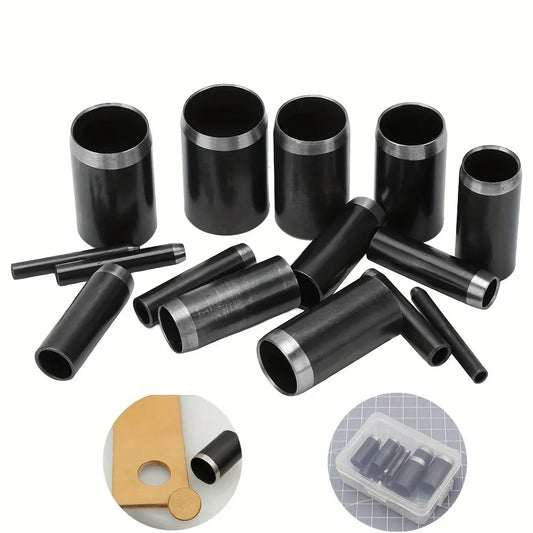 15 Sizes Round Hole Punch(1-15mm), Hollow Punch Cutter Tool Set with Storage Case, Leather Hole Punch, Leather Craft Die Cutt