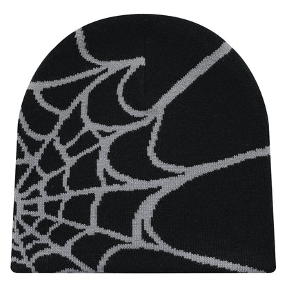 Four Seasons Men's And Women's Universal Y2K Knit Hat Spider Web Riding Outdoor Sports Fashion Hat